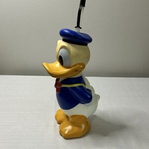 DISNEY Vintage Donald Duck Drink Cup Tumbler With Straw VGC!‎ RARE VERSION